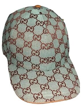 GG Monogram Coil Light Blue Baseball Cap